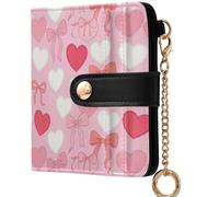 GuoChe Women's Minimalist Folding Wallet Convenient Compact PU Leather Wallet for Women Girls, White Gray Cheetah Leopard Print Animal Skin Cute, One Size, Modern