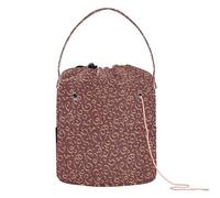 GuoChe Yarn Bags Merry Christmas Holiday Ethnic Small Yarn Storage Portable Yarn Tote for Needle Holder Crochet Accessory