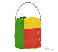 GuoChe Yarn Storage Crochet Project Bags with Holes Storage Bags for Crochet Tools Knitting Supply, National Flag of Benin, 11 Inch x 8.3 Inch x 8.3 Inch, Classic