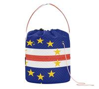 GuoChe Yarn Storage Crochet Project Bags with Holes Storage Bags for Crochet Tools Knitting Supply, National Flag of Cape Verde, 11 Inch x 8.3 Inch x 8.3 Inch, Classic