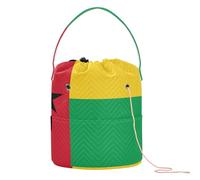 GuoChe Yarn Storage Small Yarn Bag Portable Craft Bag for Crochet Knit Knitting Project, National Flag of Guinea-bissau, 11 Inch x 8.3 Inch x 8.3 Inch, Classic