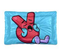 GuoChe Yawning Cartoon Letter Y Art Washable Dog Cat Bed Soft Comfortable Anti-Slip Bottom for Large Jumbo Medium Small Dogs 36" x 24"