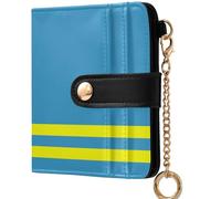 GuoChe Zambia Flag Women's Leather Folding Wallet Convenient Everyday PU Leather Wallet for Women Boys Girls, Flag of Aruba, One Size, Modern
