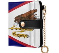 GuoChe Zambia Flag Women's Leather Folding Wallet Convenient Everyday PU Leather Wallet for Women Boys Girls, Flag of Samoa, One Size, Modern