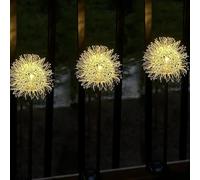 GUOCHENG Dandelion Solar Garden Lights, 4 Pack Solar Metal Dandelion Light, Waterproof Firefly Lights Outdoor for Garden Patio Yard Pathway, Gifts for Women Mother's Day(4pack)