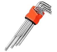 GUOCHENJIE Allen Key Set 8PCS/9PCS L Type Double-End Screwdriver Hex Wrench Set Allen Key Hexagon Flat Ball Torx Star Head Spanner Key Set Hand Tools Hand Tools(Torx Head 9PCS XL)