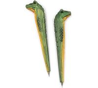 Guochenxi168 Gel Pens Black Ink Fine Point Smooth Writing Pens, Hand Carved crocodile Shape Wooden Pen Cute