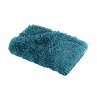 GUOCU Fluffy Dog Blanket Pet Mat Available All Seasons Thick Dog Blanket Shaggy Faux Fur Super Soft Warm Plush Pet Throw Washable Fuzzy Blanket for Medium Large Dogs And Cats,Cyan,56×36cm