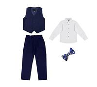 GUOCU Plus Size Boys Suits,4/5pcs Boys Suits Set Little Boys Gentleman Suits Kids Blazer & Pants Outfits Boys Wedding Suits Kids Formal Suits Boys Clothes Set for Christening Party Prom