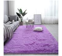 GUOCU Rugs Living Room Fluffy Bedroom Carpets Shaggy Soft Area Rug Large Rug Mat Floor Mat for Living Room Bedroom Kidsroom,Lilac,100x160CM