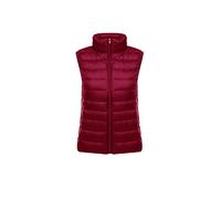 GUOCU Women's Packable Lightweight Down Vest Winter Warm Down Waistcoat Down Filling Short Down Jacket Coat Gilet Jacket Quilted Zip Vest Puffer Gilet Sleeveless Stand Collar Outwear Wine Red L