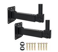 GUODDM 2PCS Speaker Brackets, Wall Mount, Heavy-Duty DJ & PA Speaker Holder, Telescopic Length, Angle Adjustable, 35kg Load Capacity