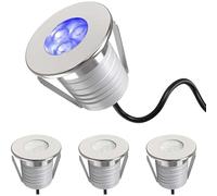 GUODDM 3W Low-Voltage Spotlight - 12/24V Underground Light LED, IP68 Waterproof Dimmable Pool Spotlight, Suitable for Underwater, Landscape, and Road Lighting(Blue,24V)