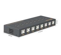 GUODDM 8 Port Splitter - USB Keyboard Mouse Synchronizer Controller, KVM Switcher Splitter For Windows/Linux/Android/Netware Operating System