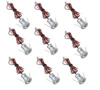 GUODDM 9 Pack Small Recessed Ceiling Spot Lights Downlights, DC12V IP54 Ceiling Ultra Slim LED Beam Spotlight, with Hardwired for Kitchen, Stairs, Hallway, DIY Lighting(Blue,30°)