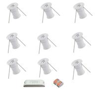 GUODDM 9PCS Led Spot Lights - 1W Mini LED Recessed Spotlight, Background Wall Lamp, Bedroom Kitchen Ceiling Spotlight with 12V Power Supply and Cable Clamp(C-Warm White)