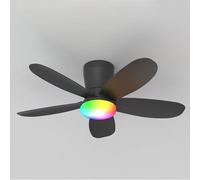 GUODDM Ceiling Fan Light, App & Remote, RGB+3-Colour Dimmable | 6 Speeds Whisper-Quiet DC Motor, 3000K-6500K + RGB Colour Changing, Bedroom Living Room Dining Room(88cm)