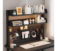 GUODDM Clamp On Desk Organizer Shelf, Adjustable Desktop Bookshelf, Multipurpose Countertop Hutch Bookshelf, Desk Shelf Clamp, Desktop Display Rac(Black,100cm)