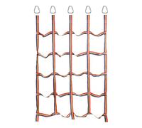GUODDM Climbing Cargo Net, Nylon Kid Rainbow Webbing With 5 Triangular, Portable Hooks Climbing Rope Ladder,Playground Tree House Accessories,For Kids More Than 250kg