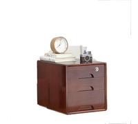 GUODDM Desktop File Cabinet - Desktop Organizer With Drawers, Solid Wood Storage Box, 1/2/3 Tier File Tray For Collection, Document Holder Office Organization(35 * 26 * 26.5CM)