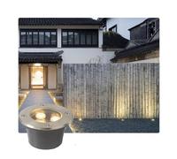 GUODDM Ground Landscape Lights, AC85-265V LED Outdoor Spotlight Floodlight, IP67 Waterproof Garden Underground Lights, for Pathway Patio Garden Lawn Lighting(Warm White,6W(85-265v))