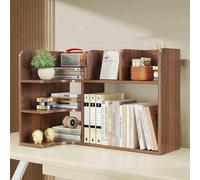 GUODDM L-Shaped Wooden Desktop Organizer, Multipurpose Countertop Hutch Bookshelf, Open-style Computer Desktop Bookcase, Office Supply Storage Display Rack, Home Decorative Shelves(A,80 * 36 * 50CM)