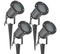 GUODDM LED Beam Narrow Spotlights, Building Exterior Wall Projector Light, Illumination Lighting, IP65 Waterproof, Outdoor Garden Spike Ground Mount Or Watt Light(4PCS-White)