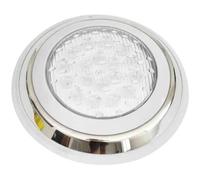 GUODDM LED Round Underwater Light - Low-pressure Electroplating Swimming Pool Light - AC24V Silver Ip68 Waterproof Lamps(Yellow,24w)