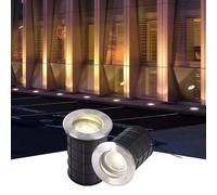 GUODDM LED Spotlight - IP67 Waterproof COB LED Underground Light, 85-265V Adjustable Lighting Angle Outdoor Recessed Lights(White,7w)