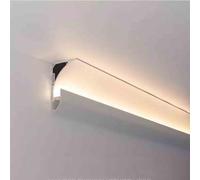 GUODDM LED Strips for Indirect Lighting, Aluminum Profile for Uplight and Downlight, Ceiling-Mounted Linear, Ideal for Living Room, Bedroom and Hallway(Small,1m-24v)