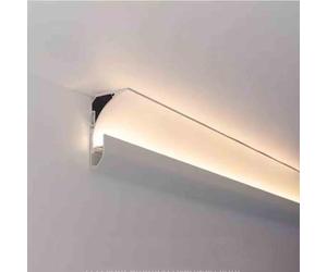 GUODDM LED Strips for Indirect Lighting, Aluminum Profile for Uplight and Downlight, Ceiling-Mounted Linear, Ideal for Living Room, Bedroom and Hallway(Small,1m-24v)