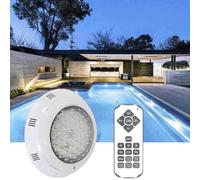 GUODDM LED Swimming Pool Light - IP68 Waterproof Underwater Light with Remote Control, AC 12V RGB Underwater Light for Swimming Pool, Fountain, Rockery, Landscape Lighting(25w (AC12V))