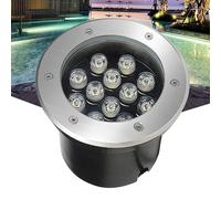 GUODDM LED Underwater Pond Lights - Underwater Pool Lamp, 24V Low Voltage Outdoor Recessed LED Spotlight, IP68 Waterproof RGB Underwater Spotlight, Recessed Outdoor Spotlight(White,6W(12v))