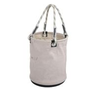 GUODDM Nylon Bucket Tool Sling Bag, Heavy Duty Accessory Bucket, Storage Canvas Organizer, Maximum Load 30 Kg, For Maintenance Store Work(White)