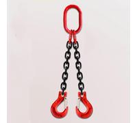 GUODDM Obstacle car G80 Alloy Steel Chain With Grab & Sling Hooks - Double-leg Lifting Chain With Hooks, Capacity Industrial Cargo Security Towing & Handling Solution Breakdown car(3T/5M)