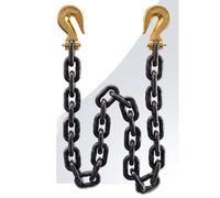 GUODDM Obstacle car Industrial Lifting Chains - Shortenable Double Chain Lifting Hook, Heavy Duty Engine Lift Chain With Hooks For Crane Rigging, 3/5 Ton Load Capacity Breakdown car(5t,3m)