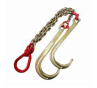 GUODDM Obstacle car Trailer Hook - J Type Hanging Chain Double Hook, 4T/5T Transport Tow Chain Truck Hook Up Lanyard Breakdown car(A2)