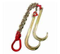 GUODDM Obstacle car Trailer Hook - J Type Hanging Chain Double Hook, 4T/5T Transport Tow Chain Truck Hook Up Lanyard Breakdown car(A1)
