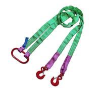 GUODDM Obstacle car Web Slings Belt Type With Hook 2.0 M Light Weight And Flexible Capacity Steel Sling, Bridle Web Sling, For Safe Towing And Handling Of Cargo Breakdown car(2leg Load 2t)