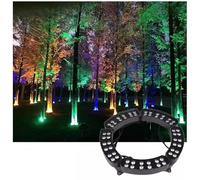 GUODDM Outdoor Landscape Lights - RGB Tree Spotlight, IP65 Waterproof Led Ring Tree Hug Light, 24V LED Spotlight Garden Courtyard Landscape Lamp, for Garden and Trees(Green,4pcs(12w 24v))