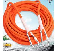 GUODDM Outdoor Rock Climbing Net, Nylon Webbing Rope With 2 Triangular, Portable Hooks High-altitude Work Safety, Standard Rescue Escape And Special Rescue, For More Than 1000kg(6mm/5m)