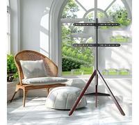 GUODDM Portable TV Floor Stand - LCD TV Frame Floor Stand, TV Stand Tripod Stand for 32-75 Inch Flat/Curved TV Screens, Floor TV Stand with Shelf, Adjustable Height Swivel, up to 50kgs