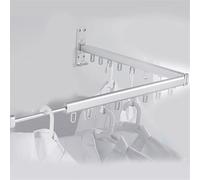 GUODDM Pull Out Clothes Rail Rack - Wall Mounted Towel Airer Drying Hanger, Universal Folding Retractable For Balcony Patio Mudroom Bedroom, Space Saver(Silver,120cm)