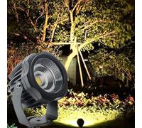 GUODDM Rotation LED Beam Spotlight - 220V Round COB Tree Lights, IP65 Waterproof Adjustable LED Floodlight(Warm White Light,20w)