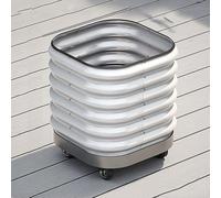 GUODDM Self-Watering Raised Garden Bed With Wheels - Galvanized Steel Elevated Planter Box With Water Reservoir - Mobile For Vegetables, Herbs, Flowers(60 * 60 * 53cm)