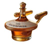 GUODDM Spaceship Shape Decanter Whiskey - Funny Glass Ornaments Decanter,Table Decoration Personalized Wine Bottle 300ml(A)