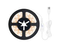 GUODDM USB Powered Sensor Light Strip, LED Counter Closet Strip Lights, Self-Adhesive, Cuttable, Waterproof, for Stairs Wardrobe Kitchen Bedroom Decor(Warmes Licht)