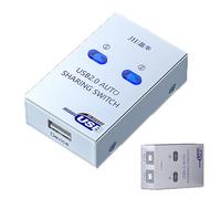GUODDM USB Synchronizer, 2/4-port Multi-computer Automatic，DNF Keyboard Mouse Shared Display/Distributor,Printer Sharing Device Controller(2 ports)