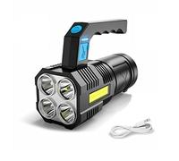 GUODSKHOO Rechargeable LED Flashlight, Handheld COB Spotlight Lantern
