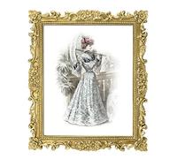 GUOER 8x10 Picture Frames Vintage Photo Frame with Glass Front Antique Picture Frame for Tabletop Wall Hanging (8x10, Shiny Golden)